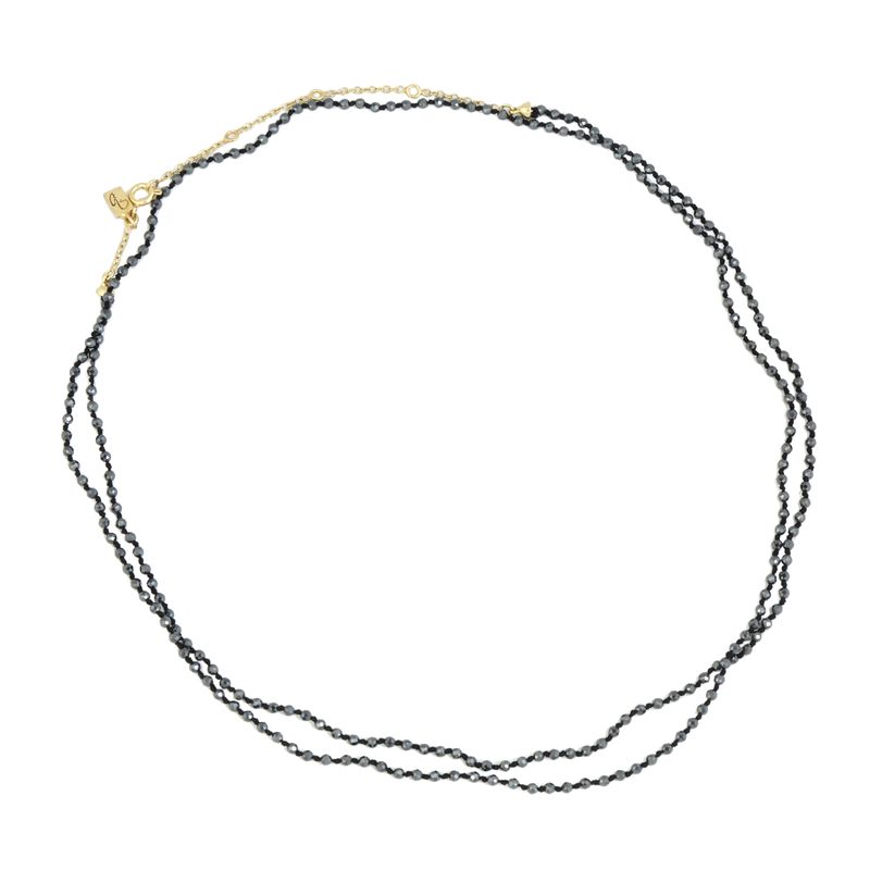 The Stella Necklace Long - Hematite