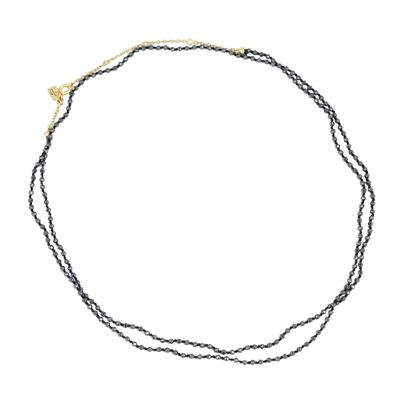 The Stella Necklace Long - Hematite