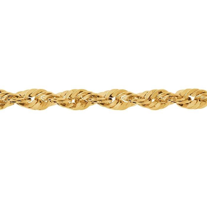 10K Yellow Gold 2.5mm Diamond-Cut French Rope Chain 18"
