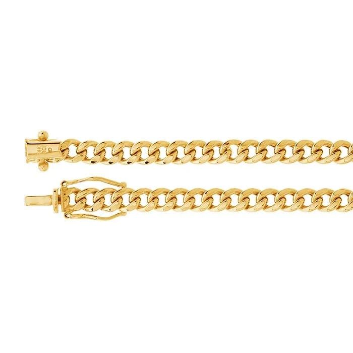 14K Yellow Gold 4.5mm Hollow Miami Cuban Chain 20"