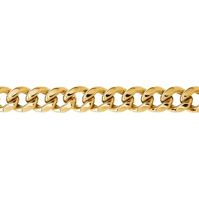 14K Yellow Gold 4.5mm Hollow Miami Cuban Chain 20"