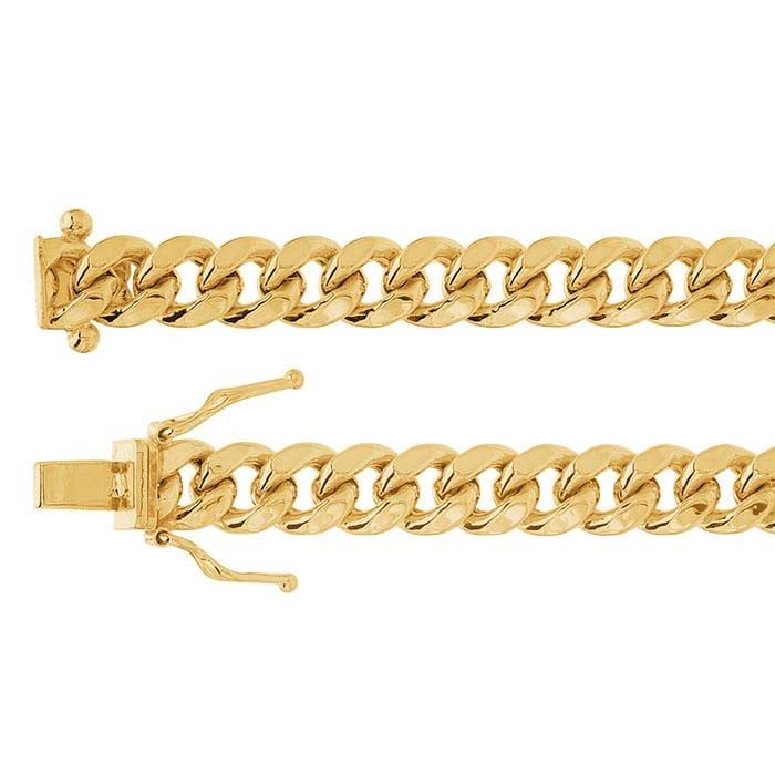 10K Yellow Gold Hollow 6.1mm Miami Cuban Chain 20"