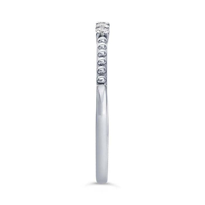 14K White Gold Diamond-Set Ring