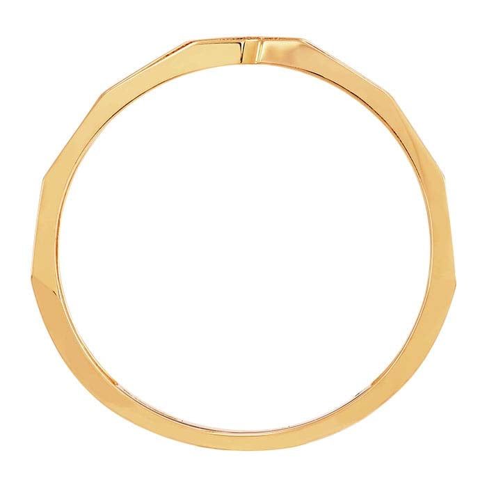 14K Yellow Gold Double Chevron Ring