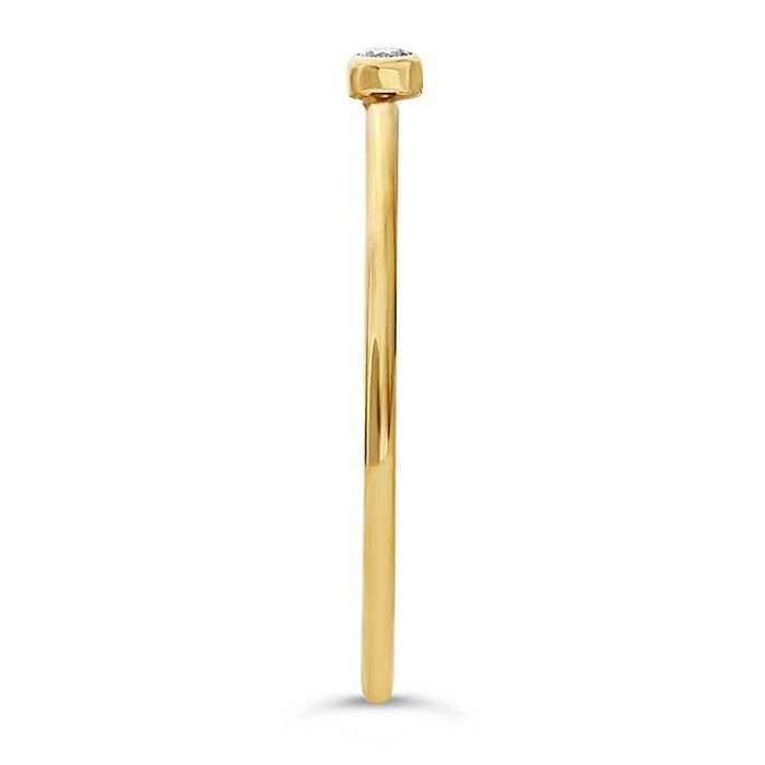 14K Yellow Gold Lab-Grown Diamond-Set Ring