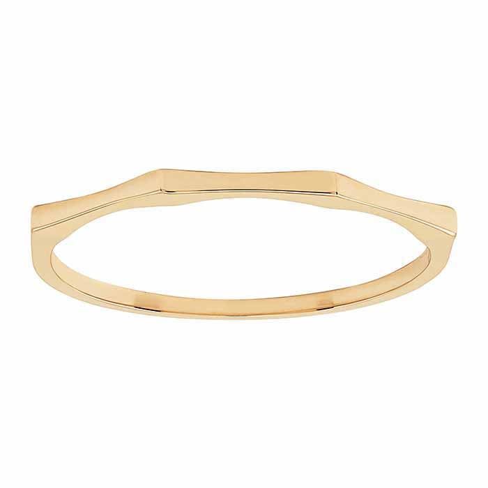 14K Yellow Gold Geometric Band