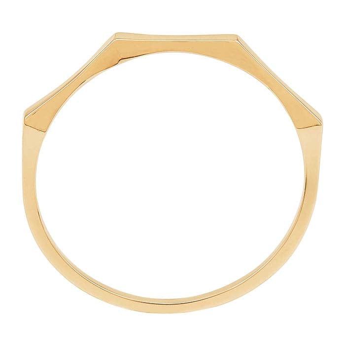 14K Yellow Gold Geometric Band