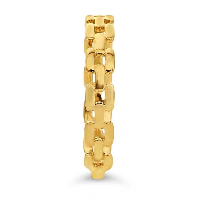 14K Yellow Gold Square Link Band