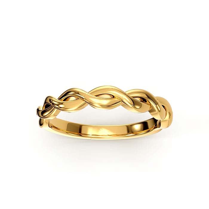 18K White Gold Twist Ring Yellow/White/Rose
