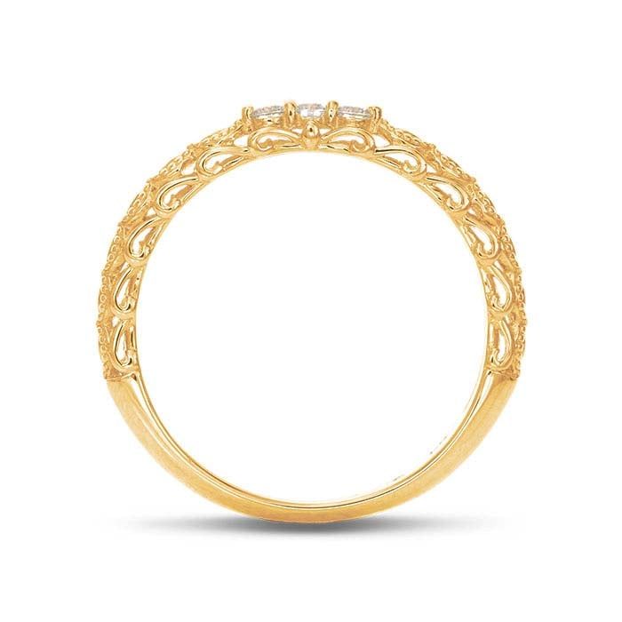 14K Yellow Gold Lab-Grown Diamond-Set Wedding Ring