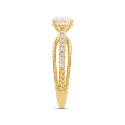 14K Yellow Gold Lab-Grown Diamond Engagement Ring