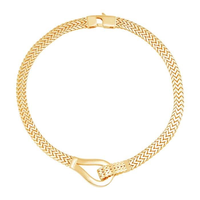 14K Yellow Gold Mesh Chain Bracelet
