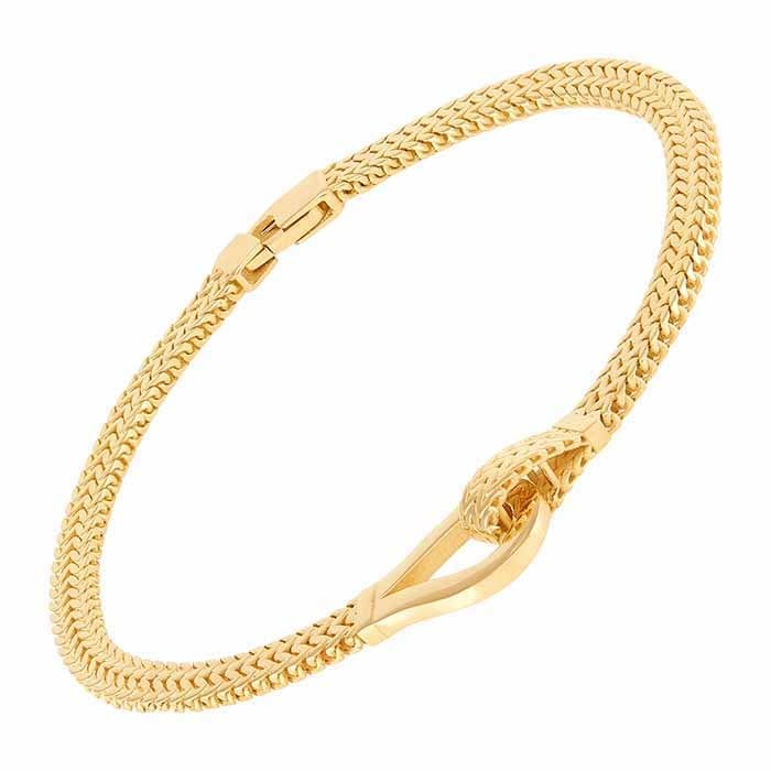 14K Yellow Gold Mesh Chain Bracelet