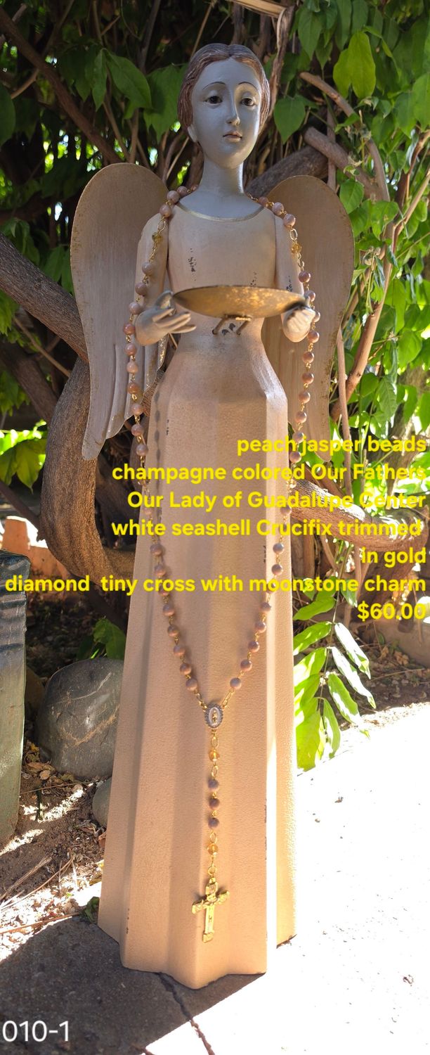 Peach Jasper Beads, Champagne-Colored Our Fathers Peach Jasper Beads, Champagne-Colored Our Fathers