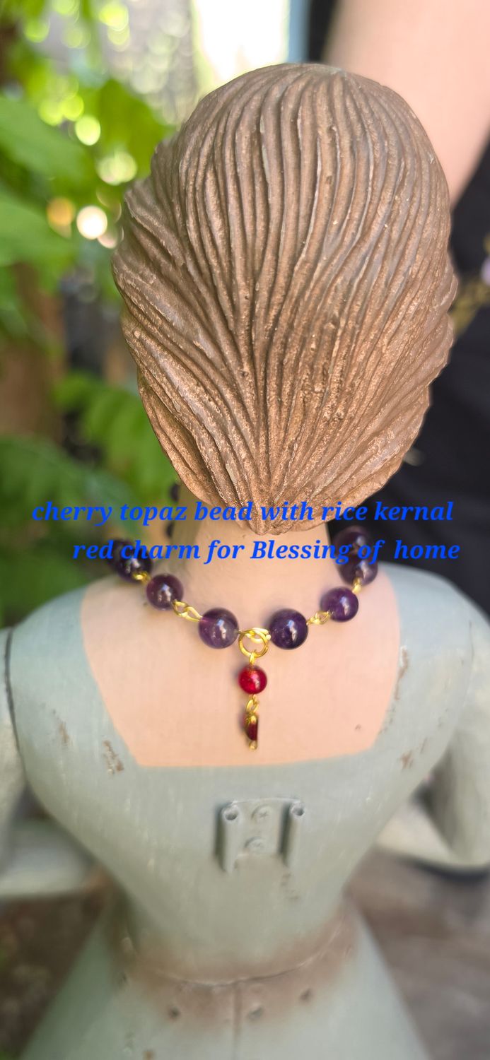 Cherry Topaz Bead With Rice Kernal Cherry Topaz Bead With Rice Kernal