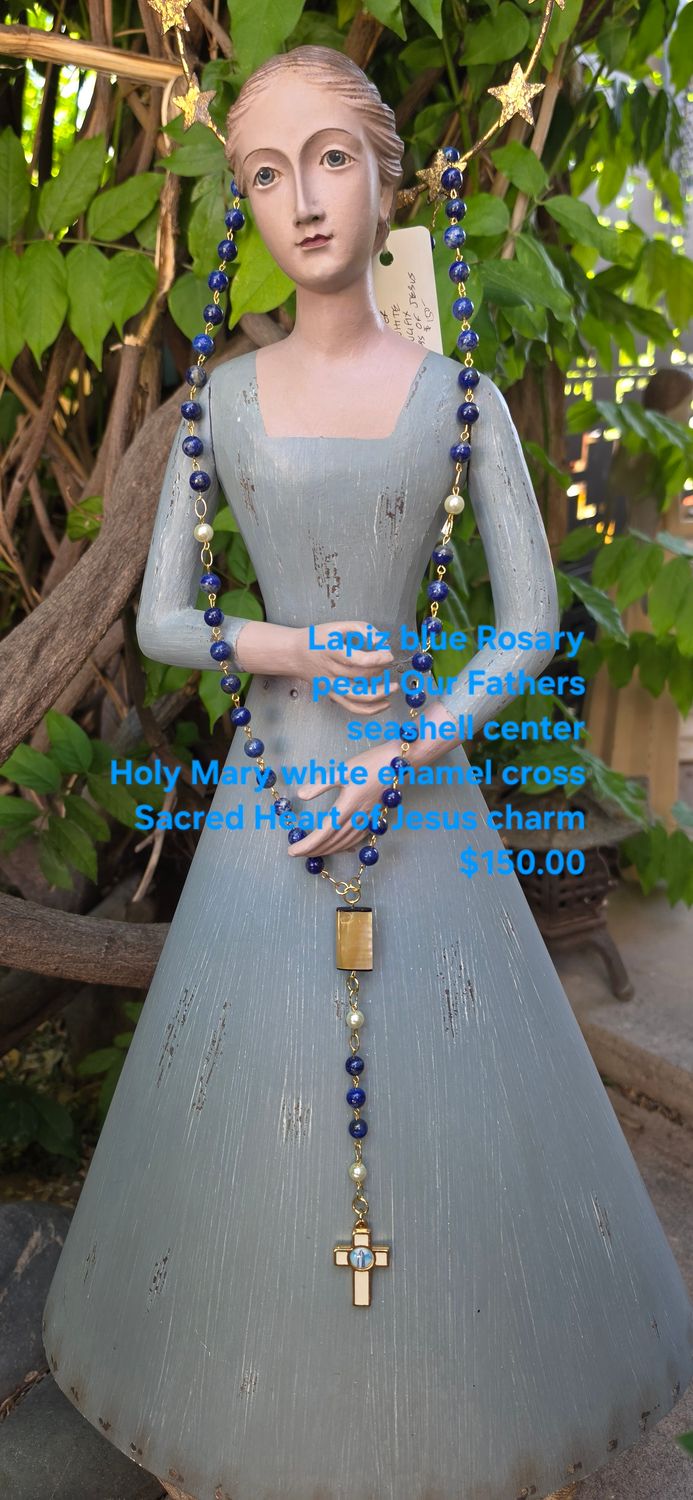 Lapiz Blue Rosary Pearl Our Fathers Lapiz Blue Rosary Pearl Our Fathers