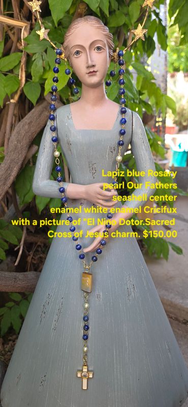 Lapiz Blue Rosary Pearl Our Fathers Lapiz Blue Rosary Pearl Our Fathers