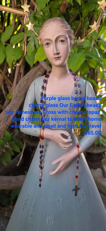 Purple Glass Barrel Beads Purple Glass Barrel Beads