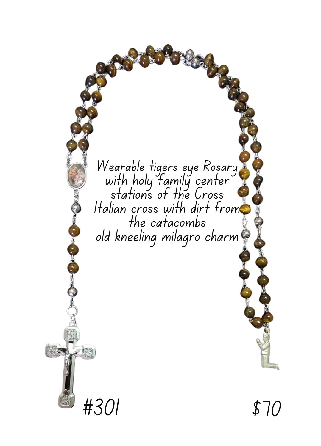 Wearable Tiger's Eye Rosary Wearable Tiger's Eye Rosary