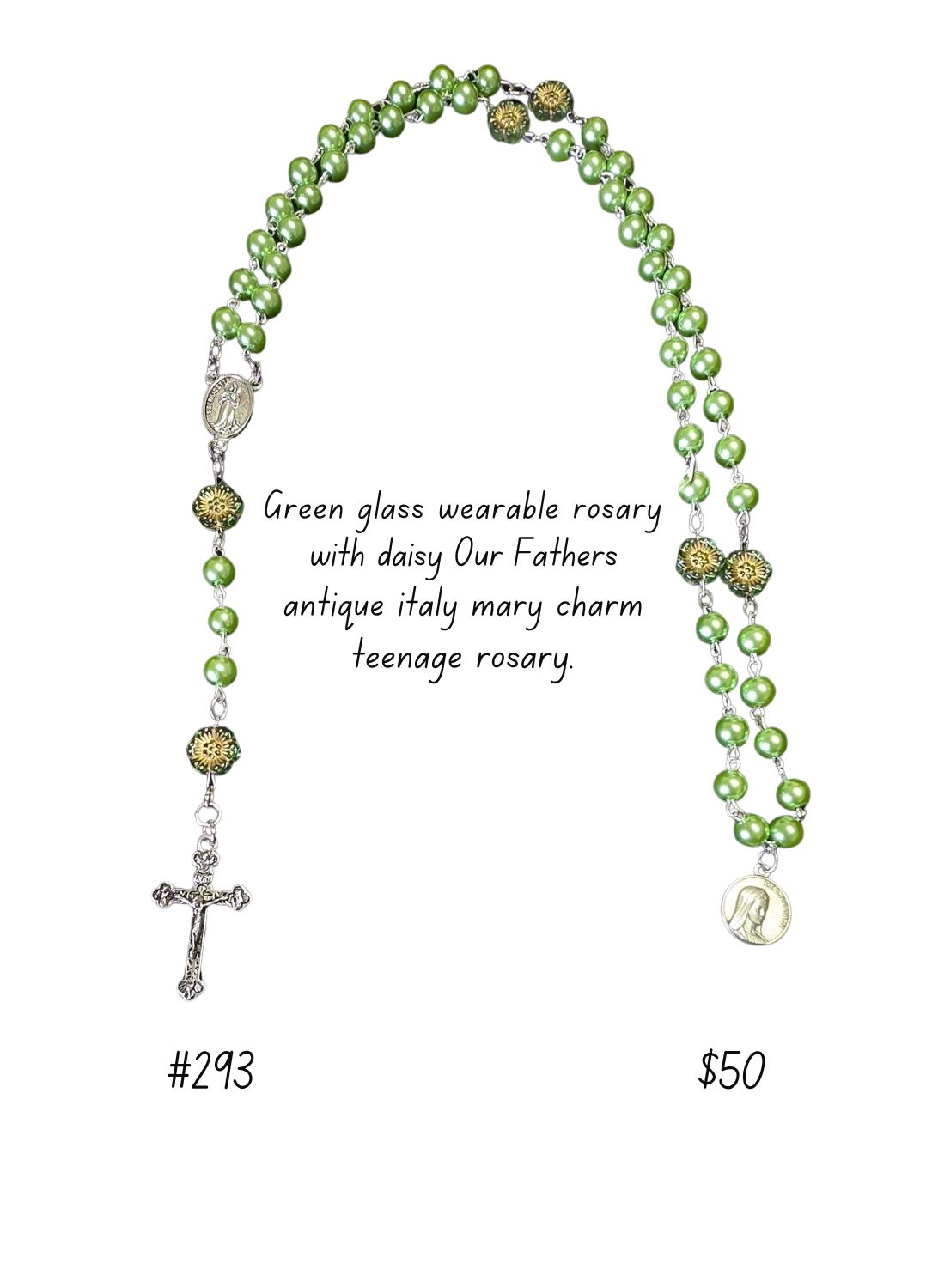 Our Father Antique Italy Mary Charm Rosary Our Father Antique Italy Mary Charm Rosary