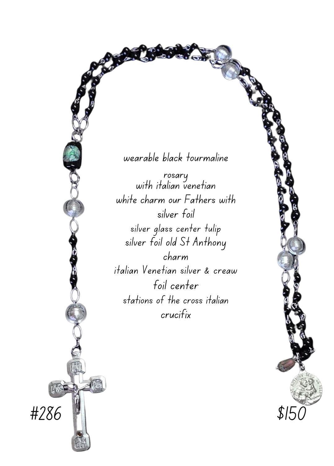 Black Tourmaline Rosary Black Tourmaline Rosary