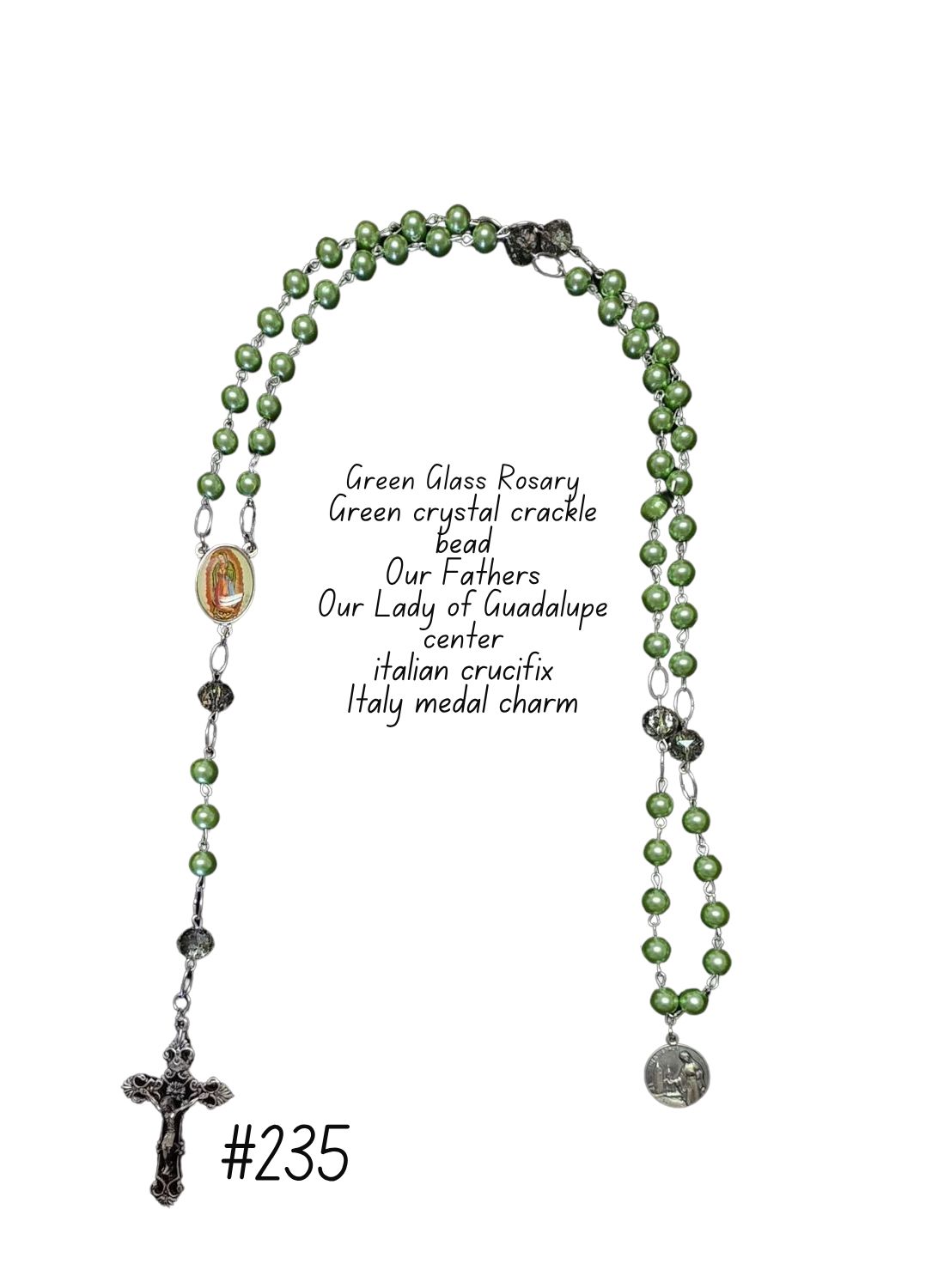 Green Glass Rosary Green Glass Rosary
