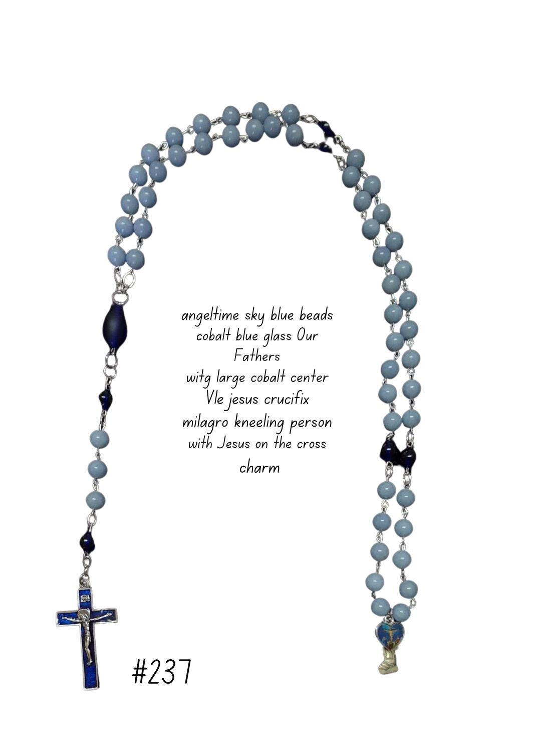 Angel Time Sky Blue Beads Rosary Angel Time Sky Blue Beads Rosary