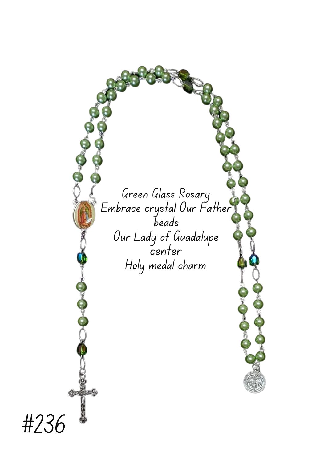 Green Glass Rosary Green Glass Rosary
