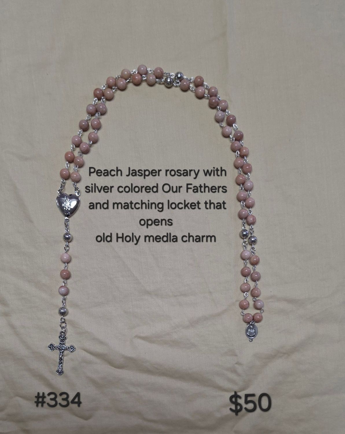 Peach Jaspar Rosary Peach Jaspar Rosary