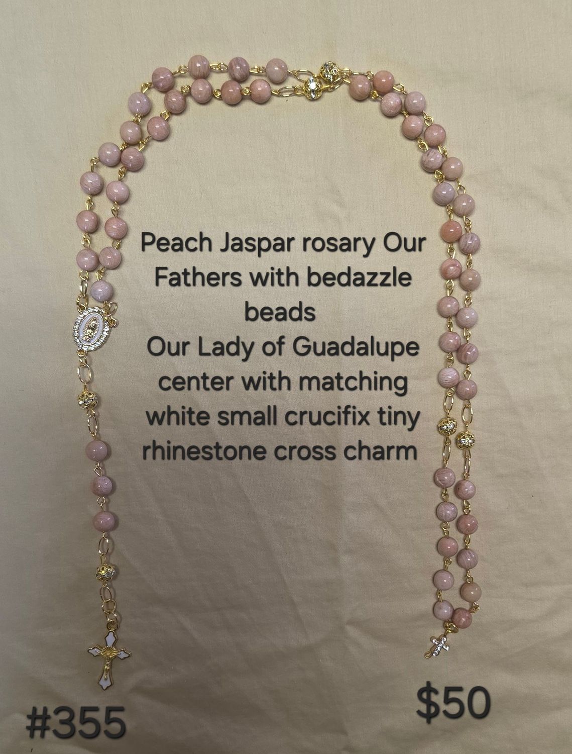 Peach Jaspar Rosary Peach Jaspar Rosary
