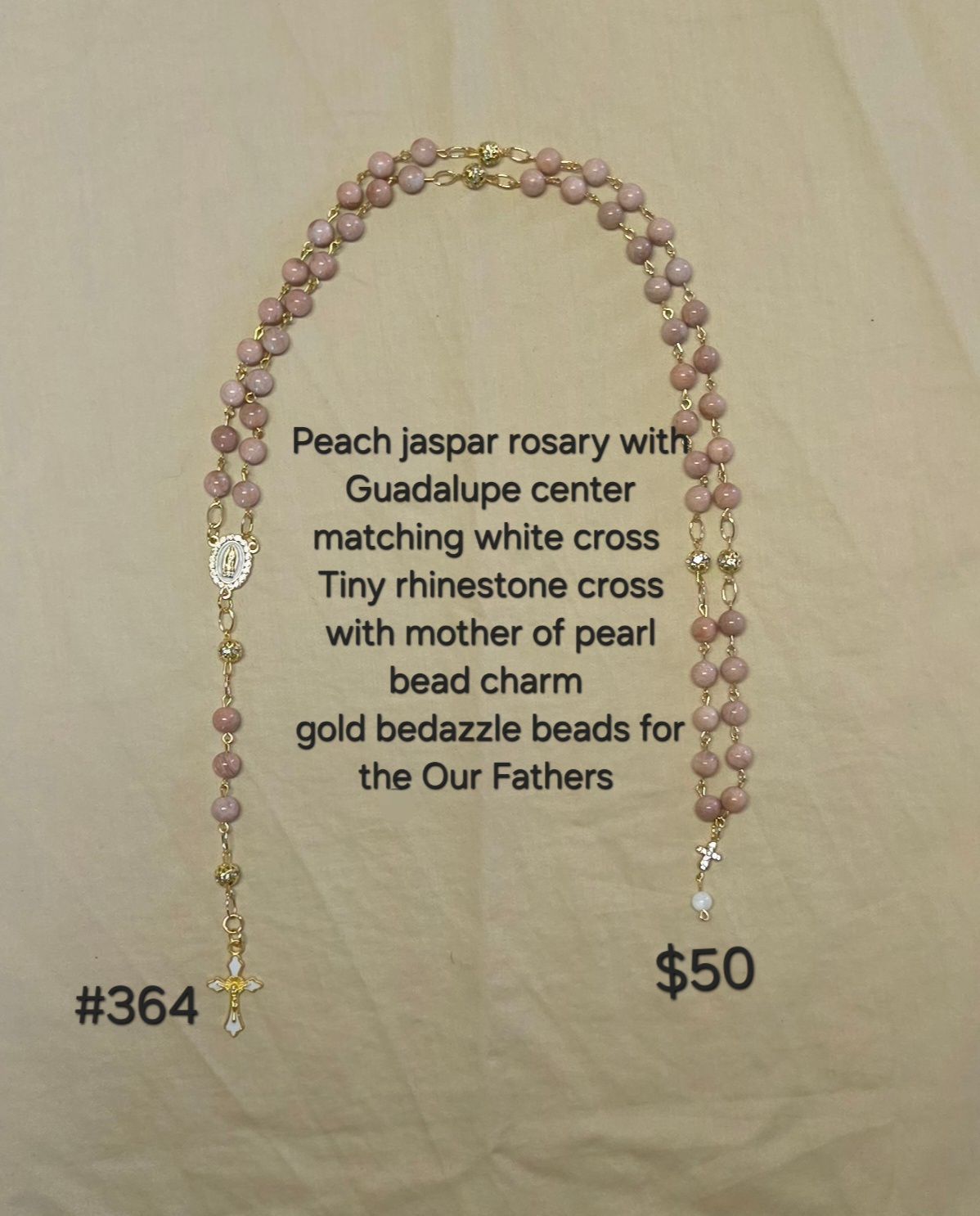 Peach Jaspar Rosary