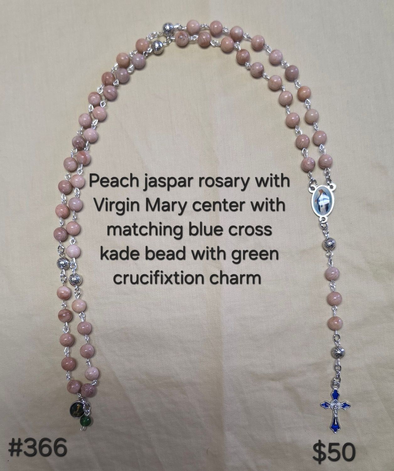 Peach Jaspar Rosary Peach Jaspar Rosary