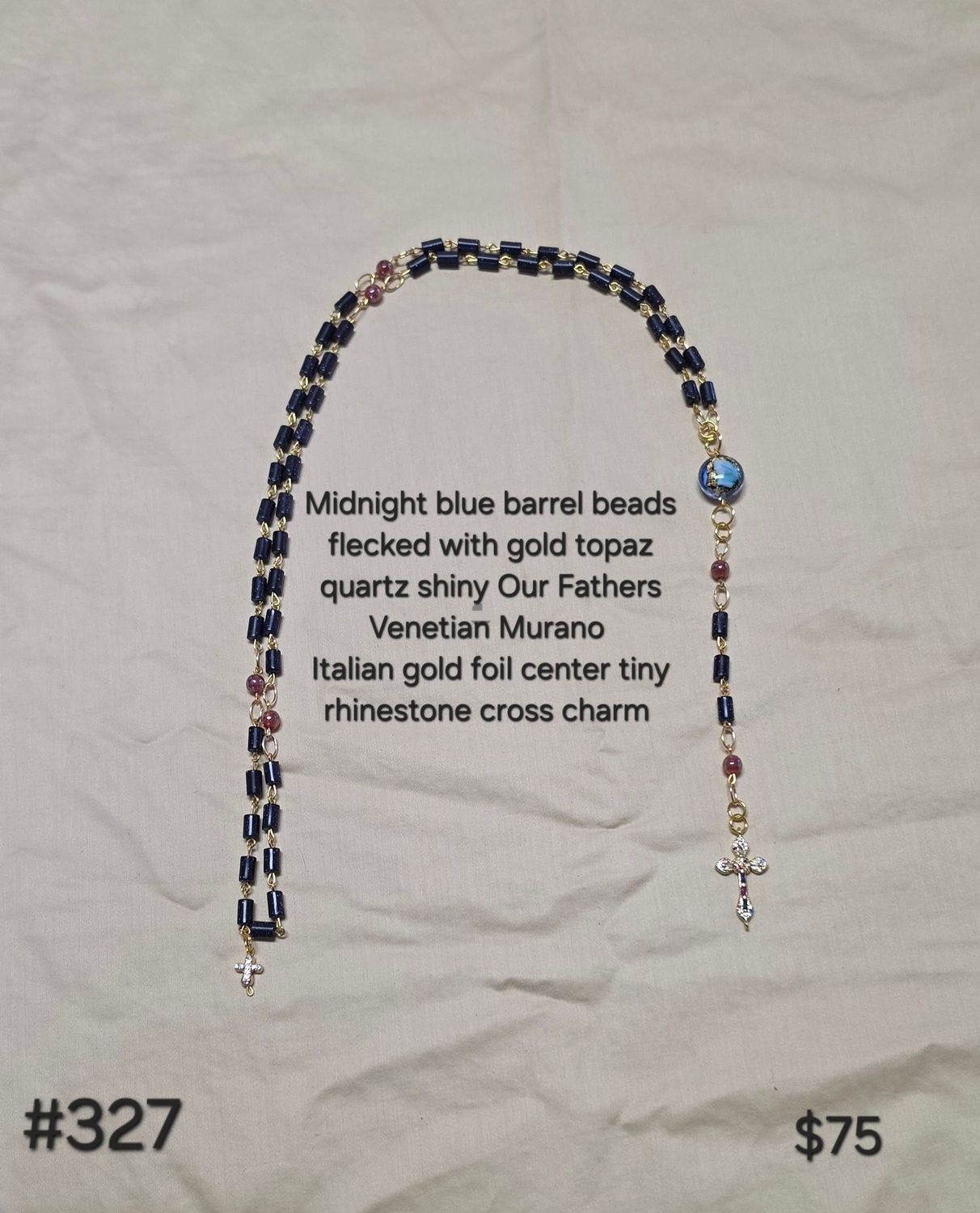 Midnight Blue Barrel Beads Midnight Blue Barrel Beads