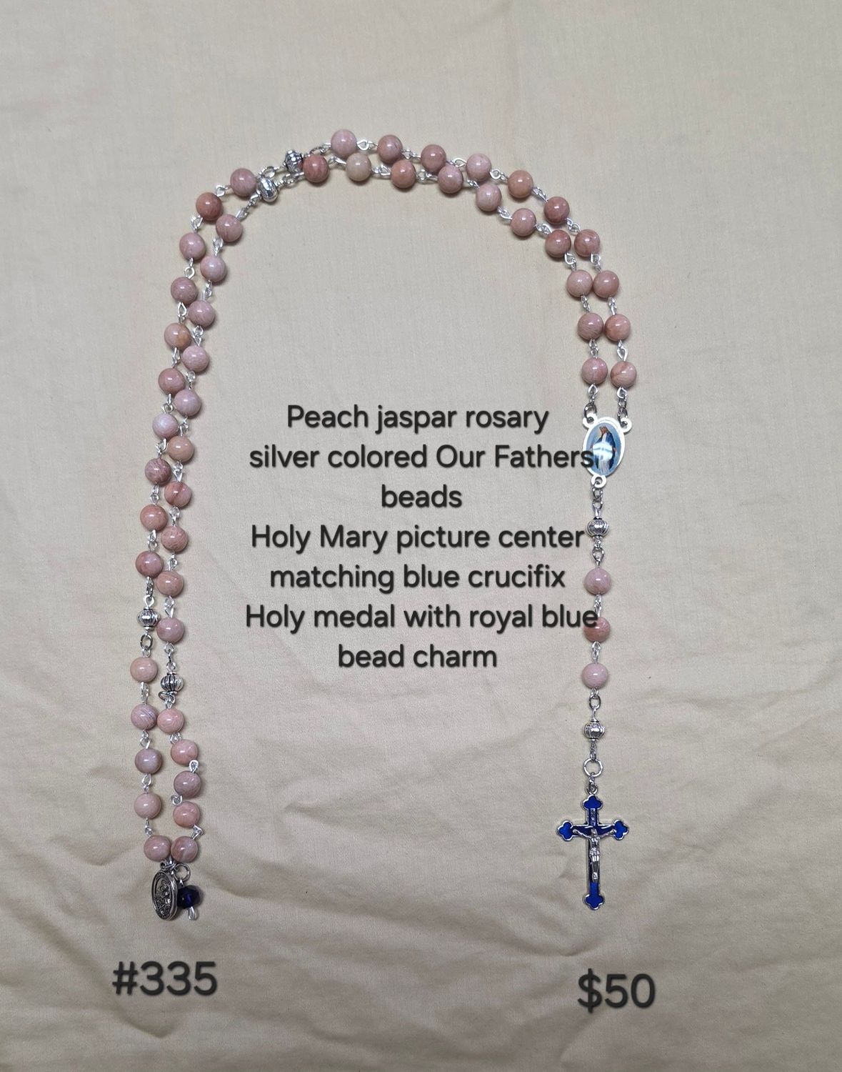 Peach Jaspar Rosary