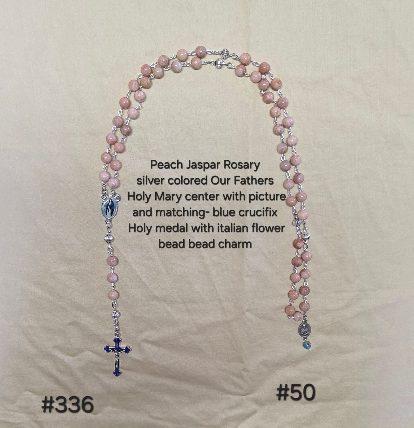 Peach Jaspar Rosary Peach Jaspar Rosary