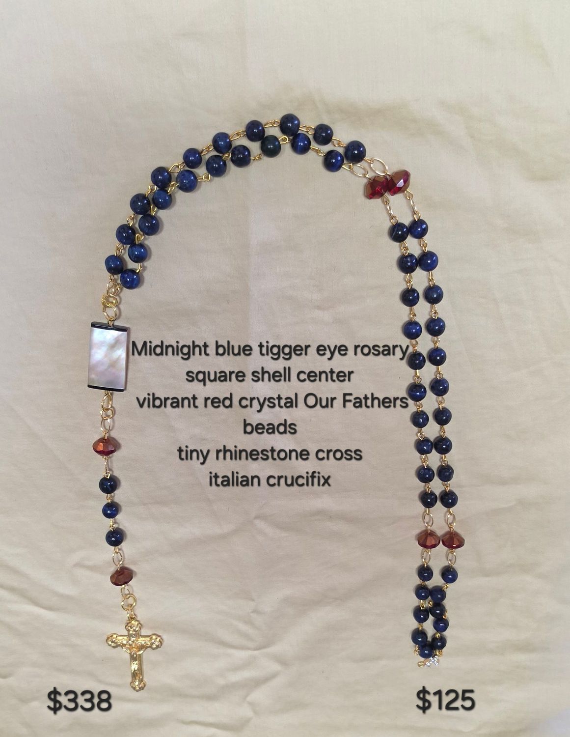 Midnight Blue Tiger Eye Rosary
