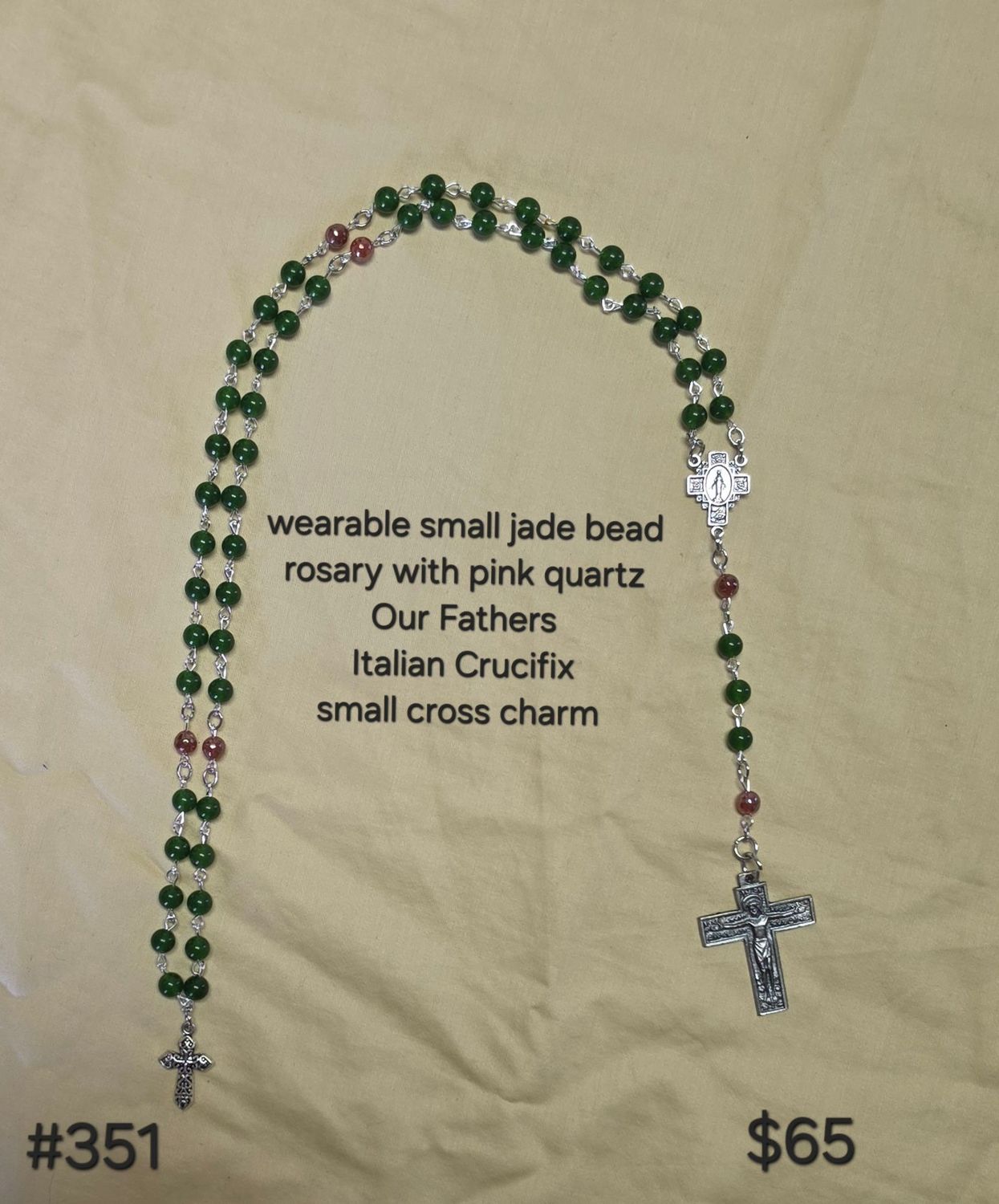 Wearable Small Jade Bead Rosary Wearable Small Jade Bead Rosary