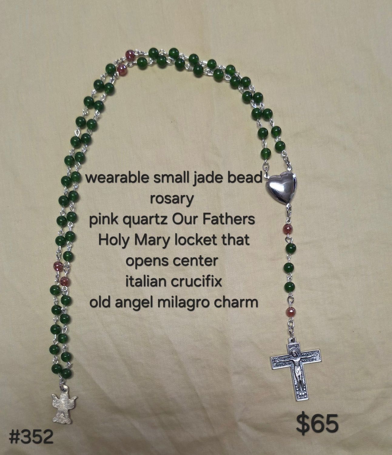 Wearable Small Jade Bead Rosary Wearable Small Jade Bead Rosary