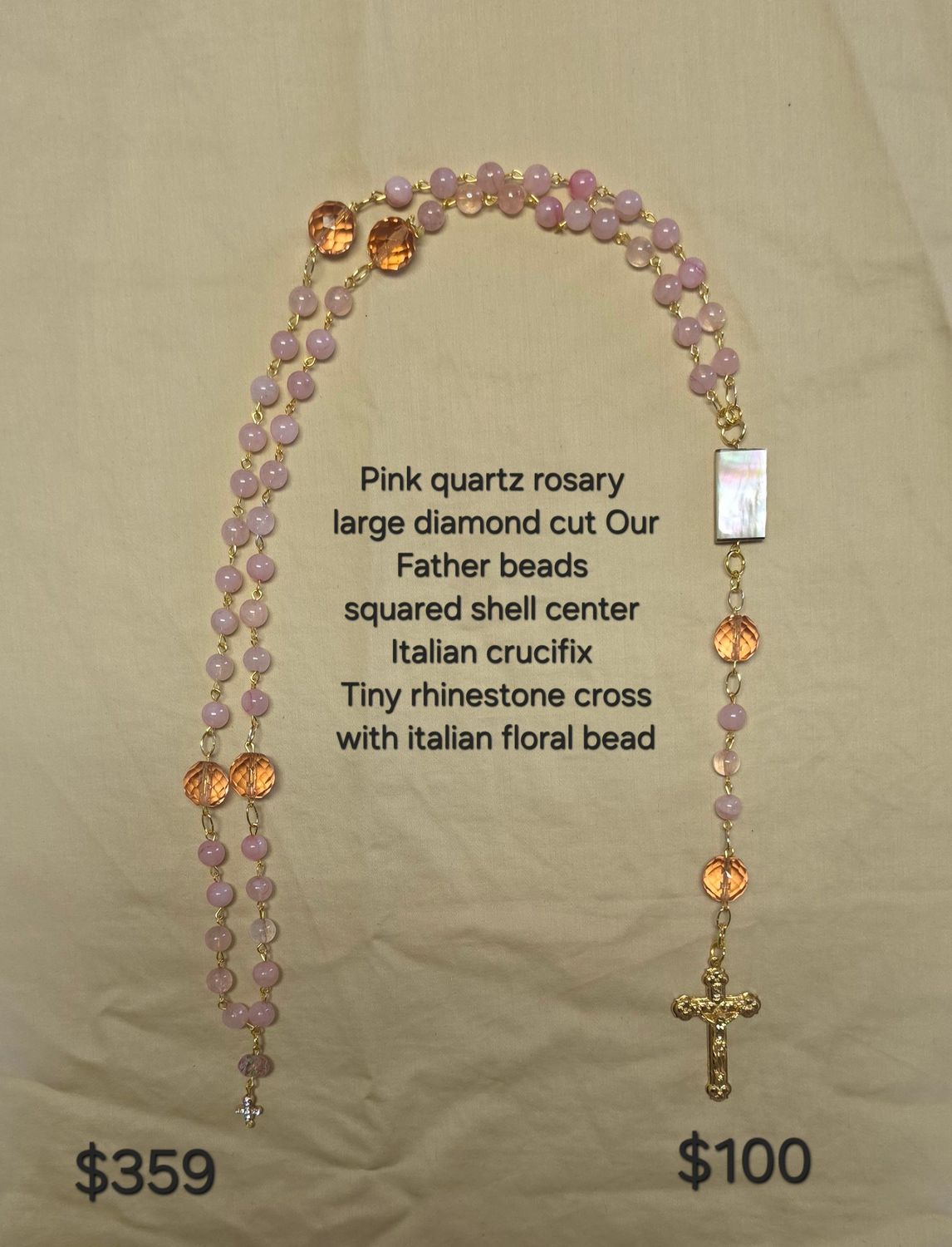 Pink Quartz Rosary Pink Quartz Rosary