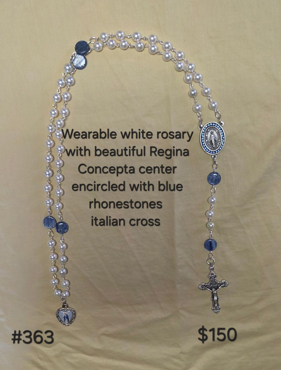 Wearable White Rosary Wearable White Rosary