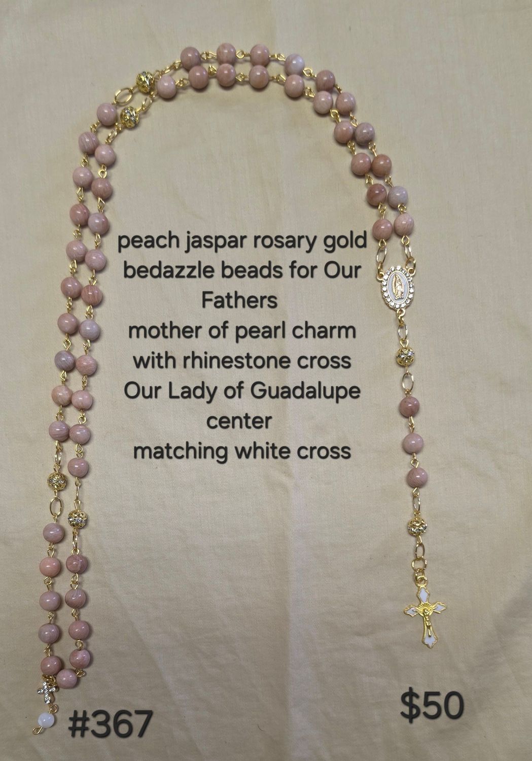 Peach Jaspar Rosary