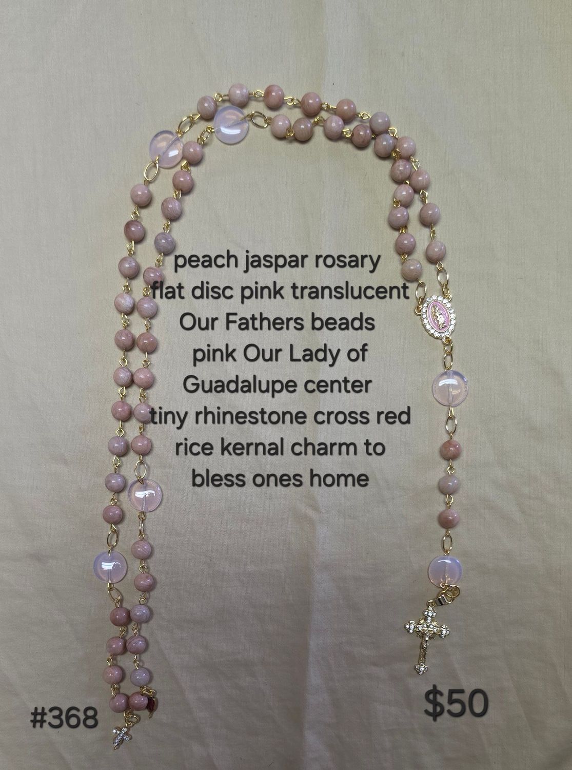 Peach Jaspar Rosary