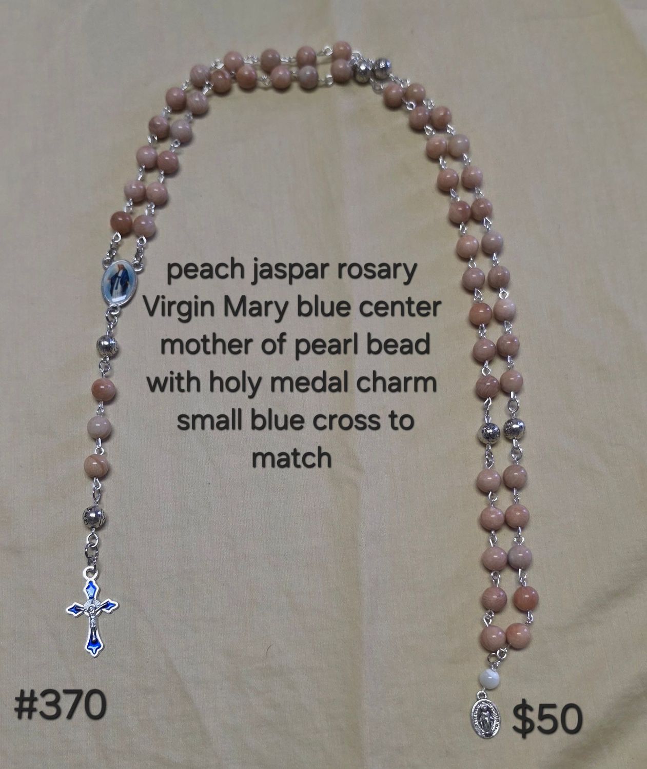 Peach Jaspar Rosary