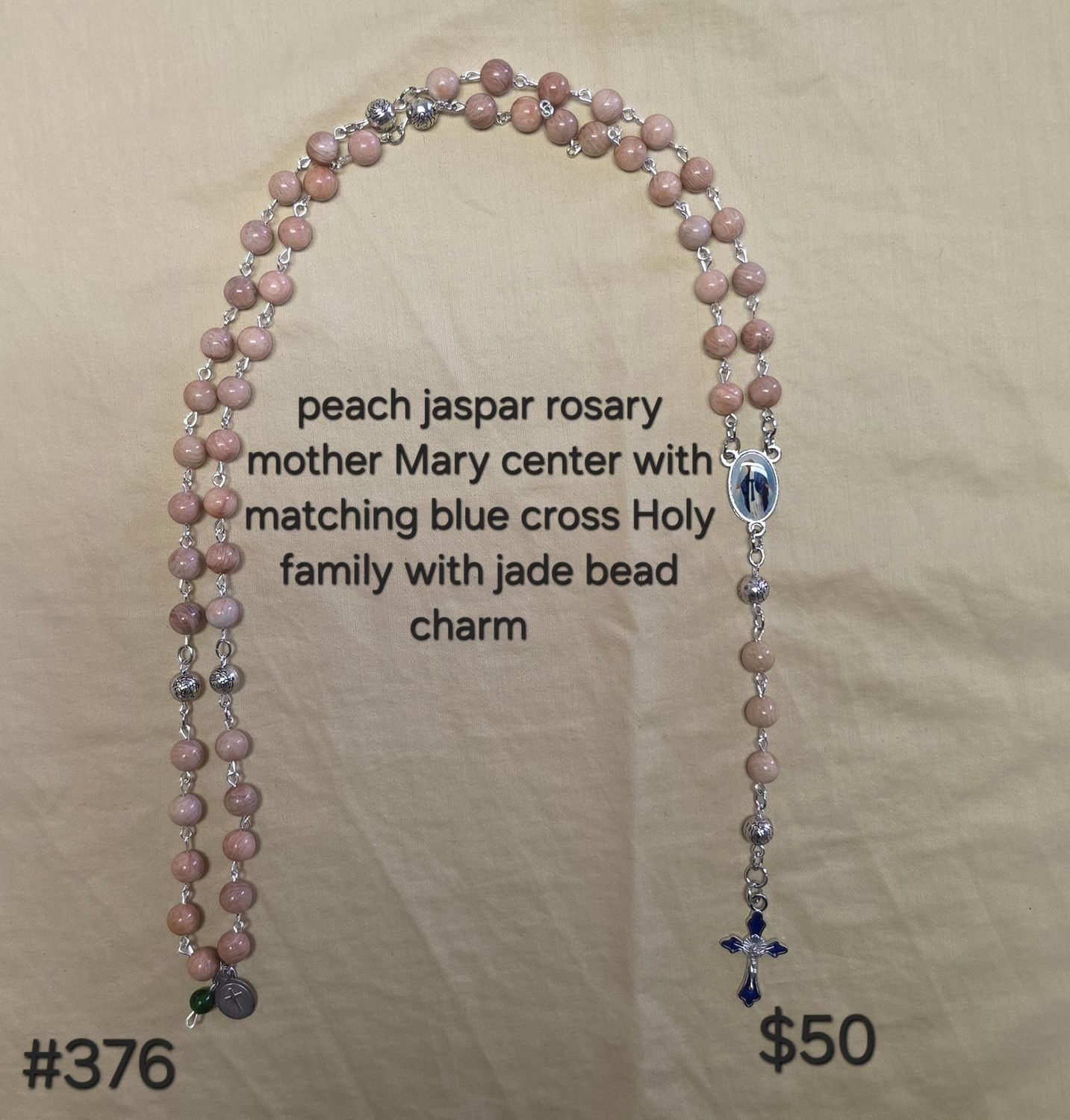 Peach Jaspar Rosary
