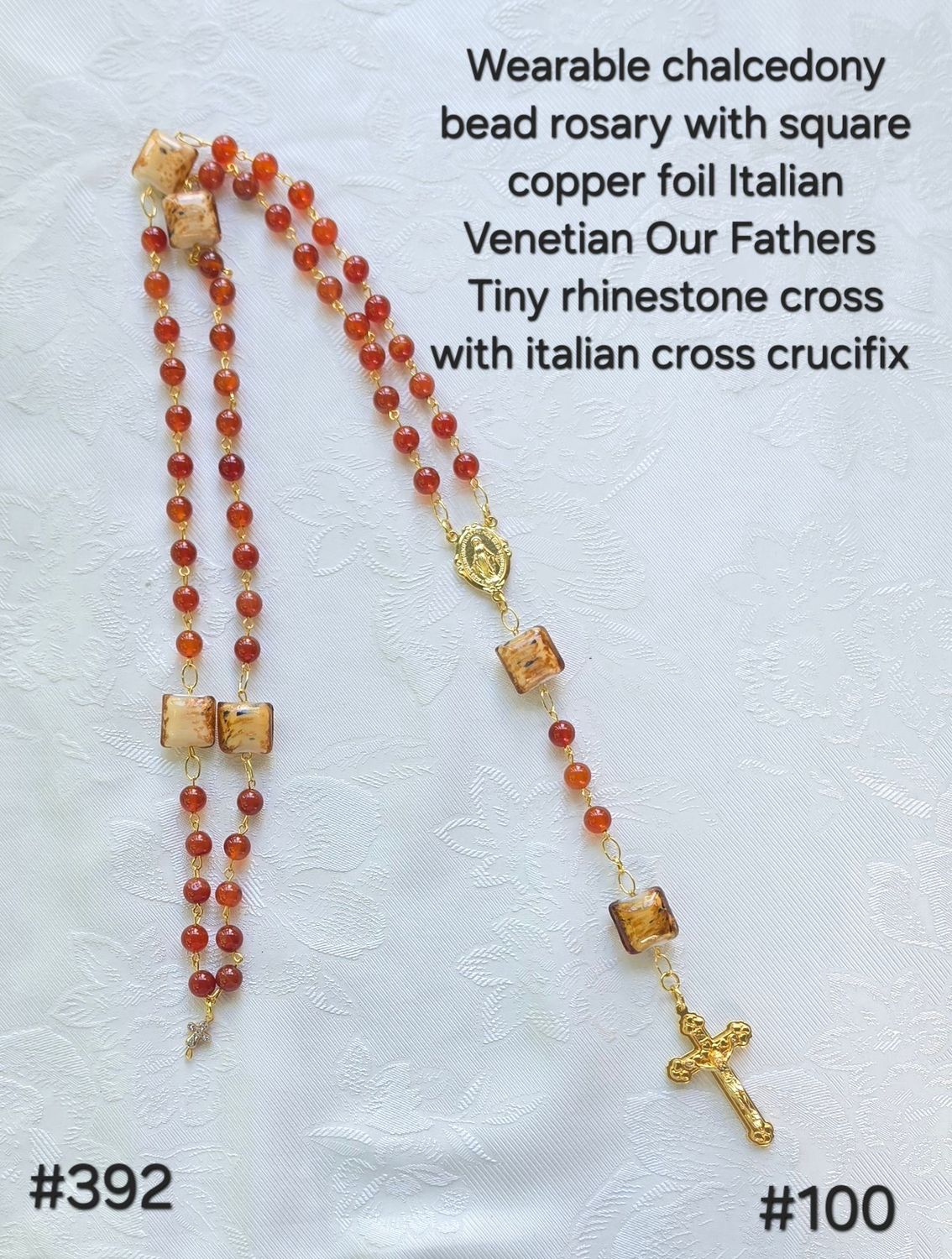 Wearable Chalcedony Bead Rosary Wearable Chalcedony Bead Rosary