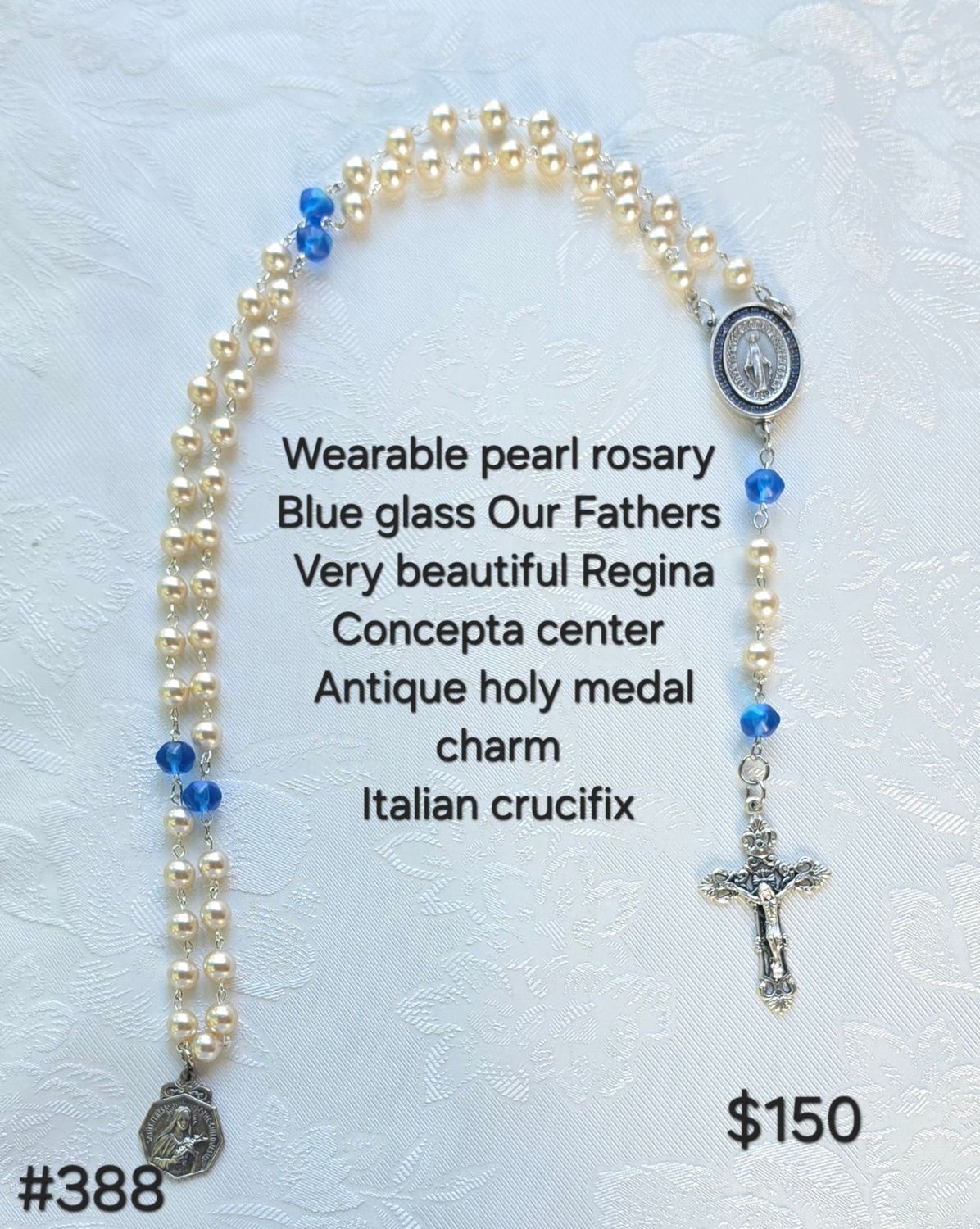 Wearable Pearl Rosary