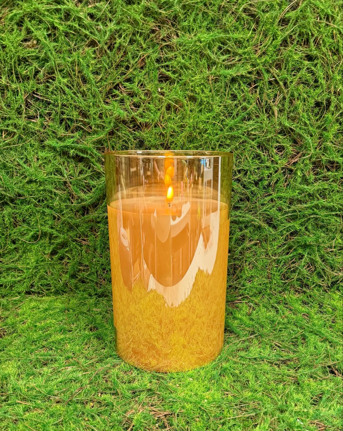 Champagne Gold Radiance Candle 5.75x10"