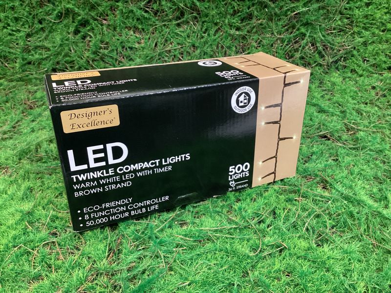36'  Compact Led Brown Wire Lights