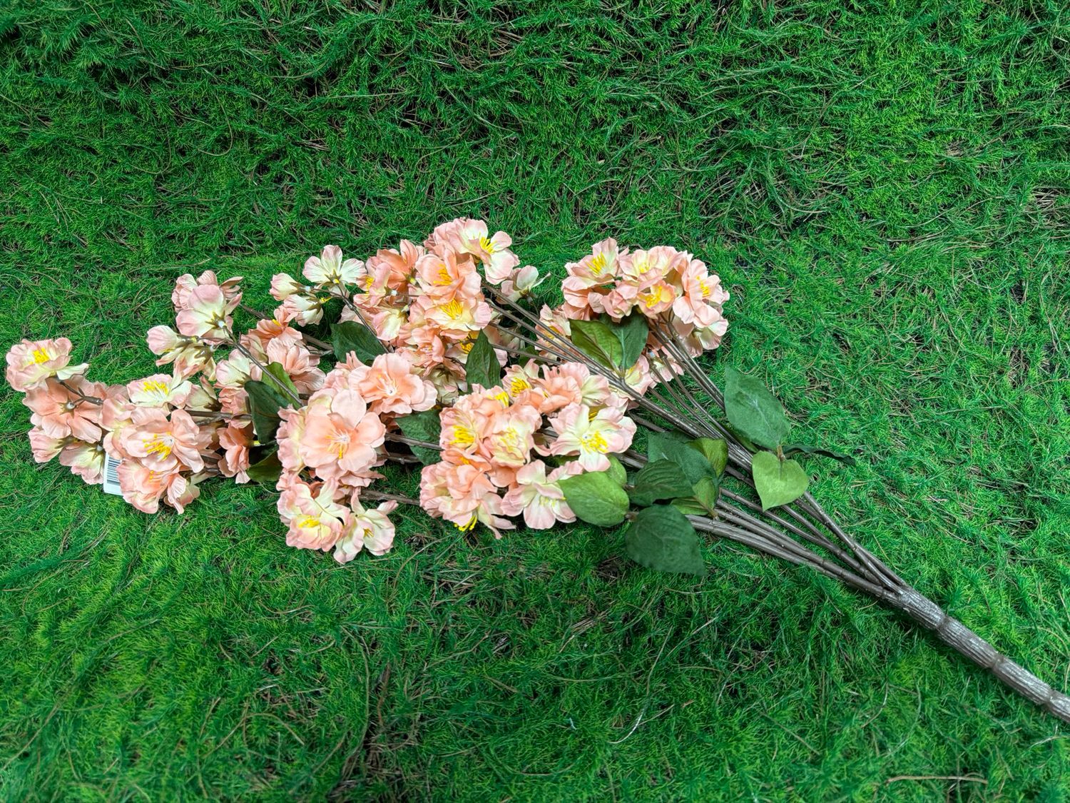 25" Coral Peach Blossom Bush