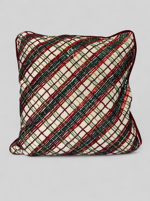 Holiday Cheer Plaid Pillow